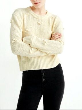 Madewell dotted bobble pullover sweater